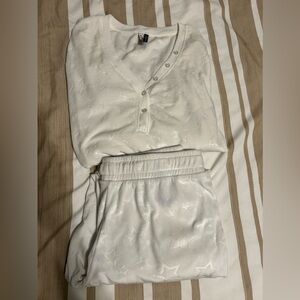 Sezane White Star Pajama Set